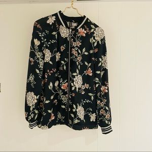 Floral Bomber Jacket